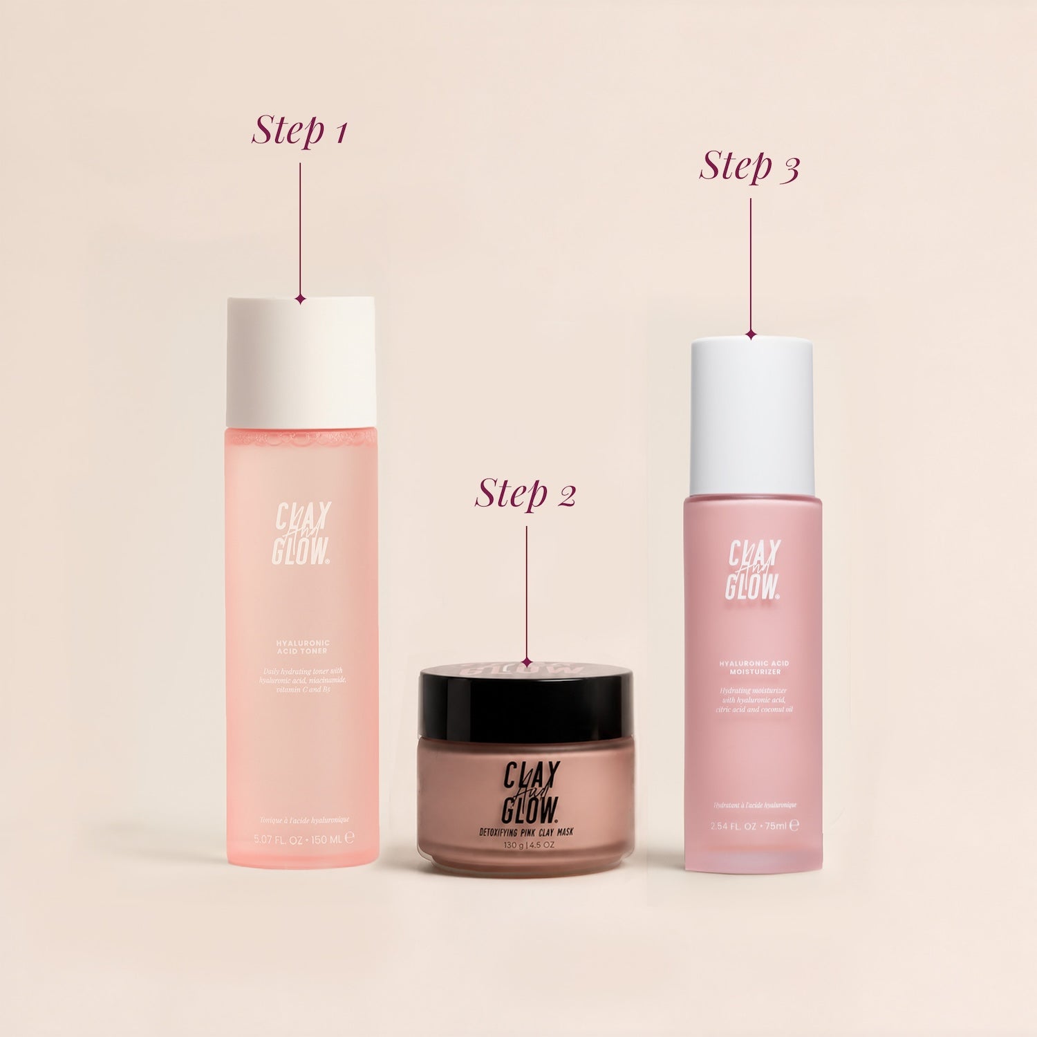 3-stappen huidverzorging set